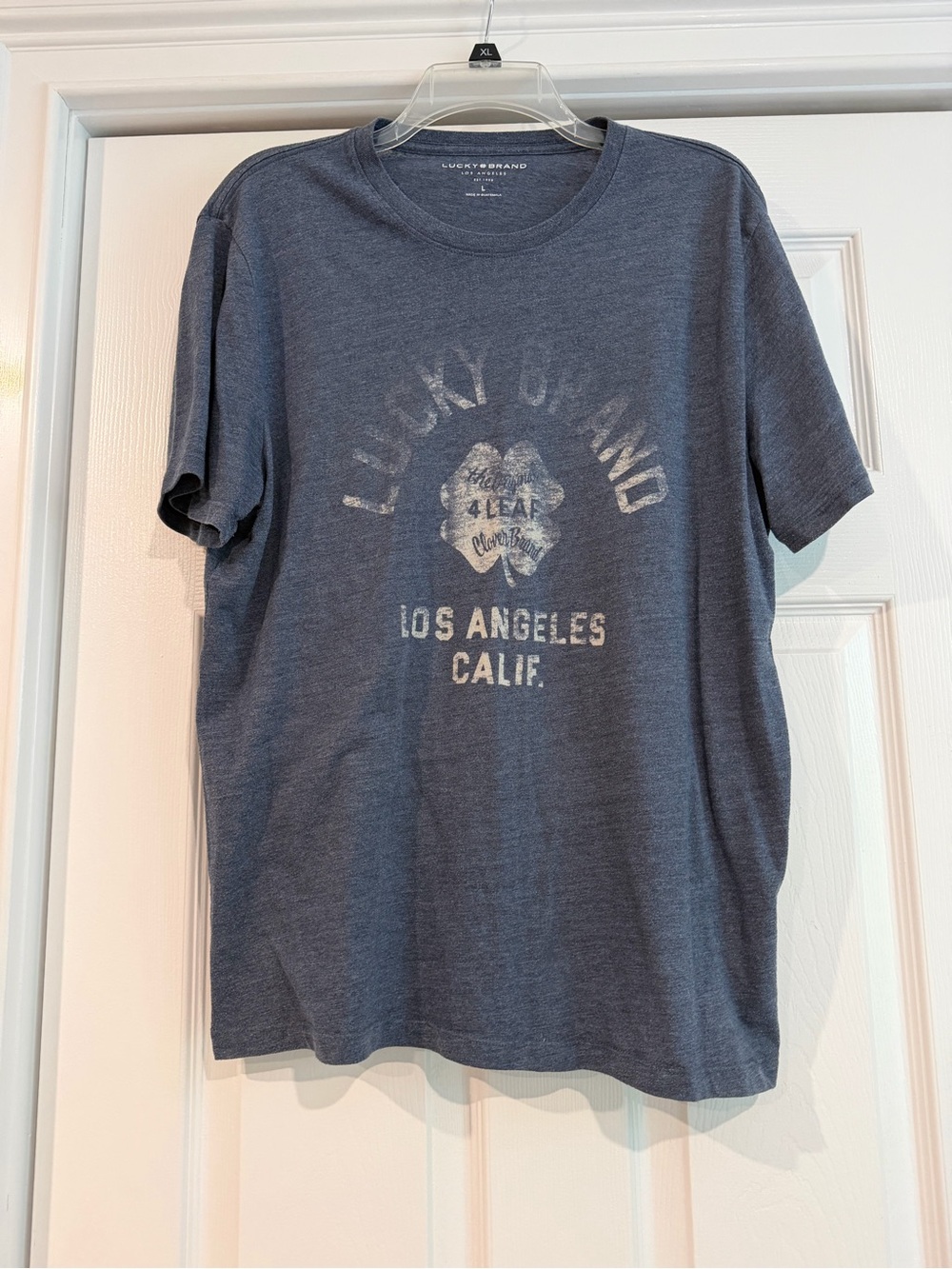 Lucky Brand Men’s Heather Blue Graphic Short Sleeve Tee